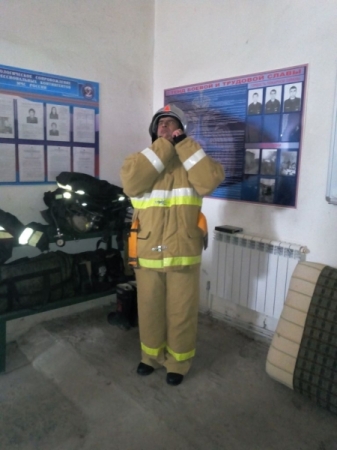 В пожарной части №15 а. Хабез прошли занятия по профессиональной подготовке