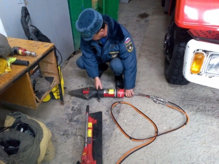 В пожарной части №15 а. Хабез прошли занятия по профессиональной подготовке